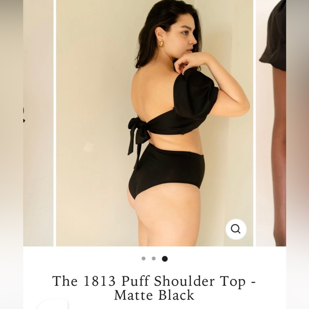 Londre 1813 puff sleeve bikini and high cut scrunch bottoms